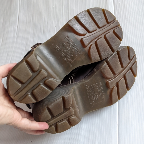 DOC MARTENS Vintage MIE Chunky Chunky Platform Brown Leather Boots - Picture 5 of 14